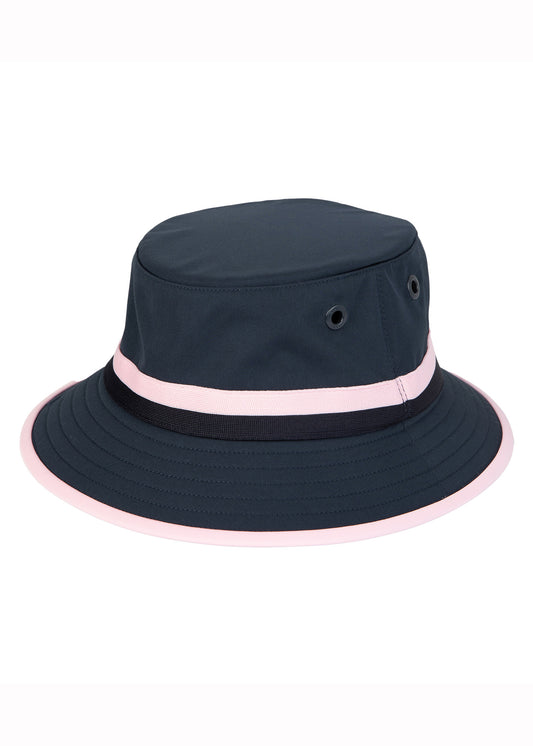 Ribbon Bucket - Navy/Pink Stripe