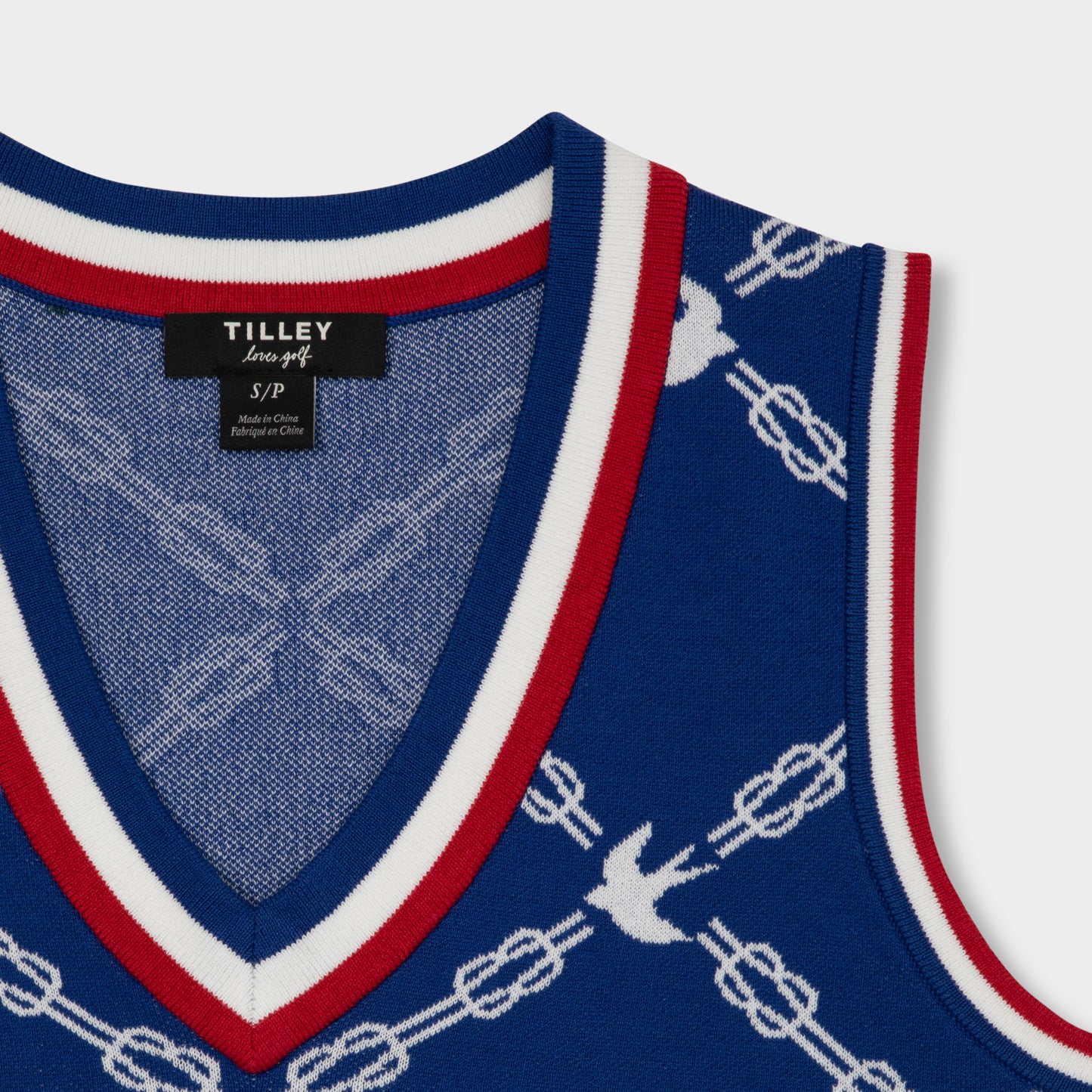 Birdie Jacquard Vest - Blue