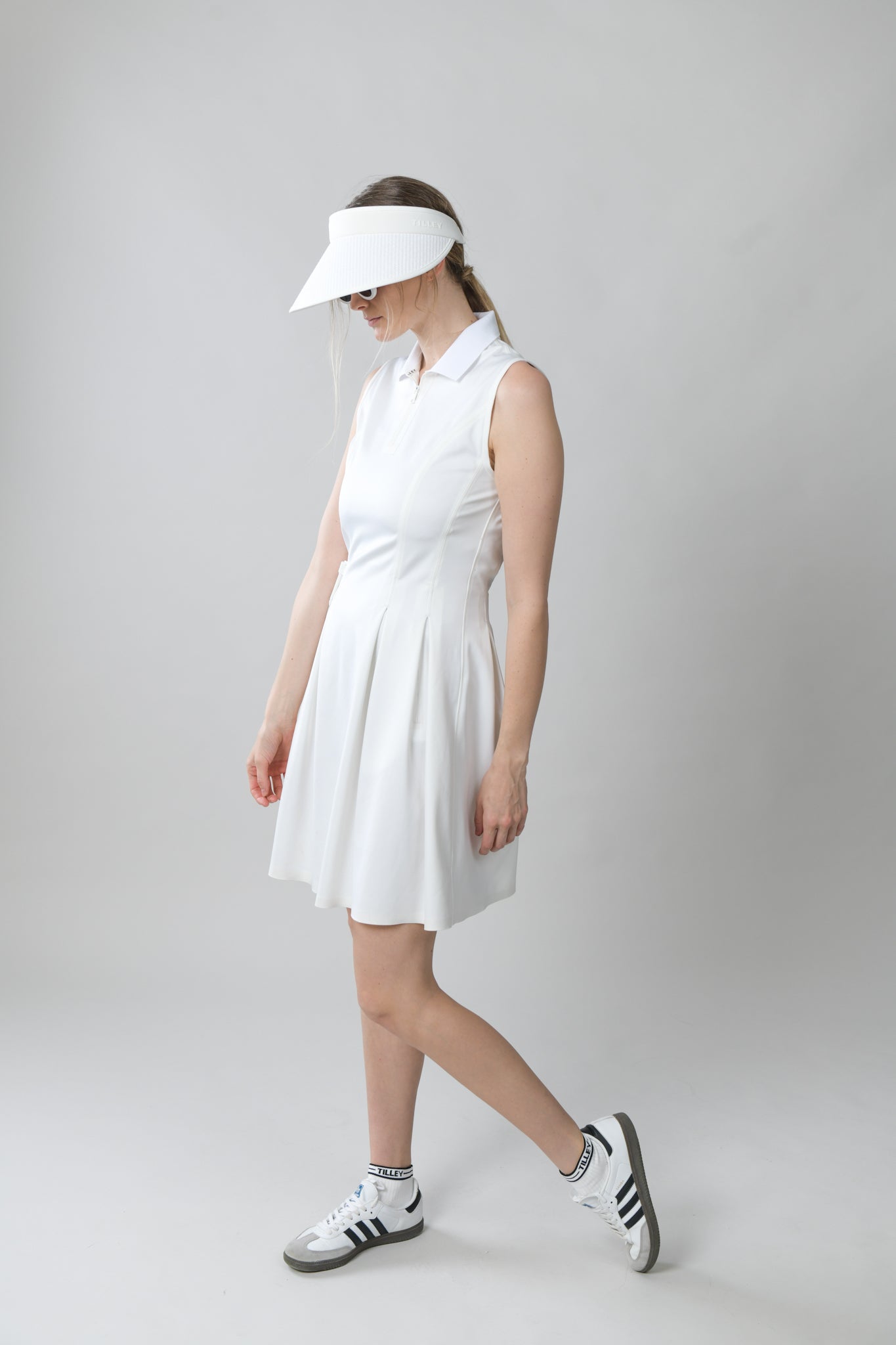 Polo Dress - White/White