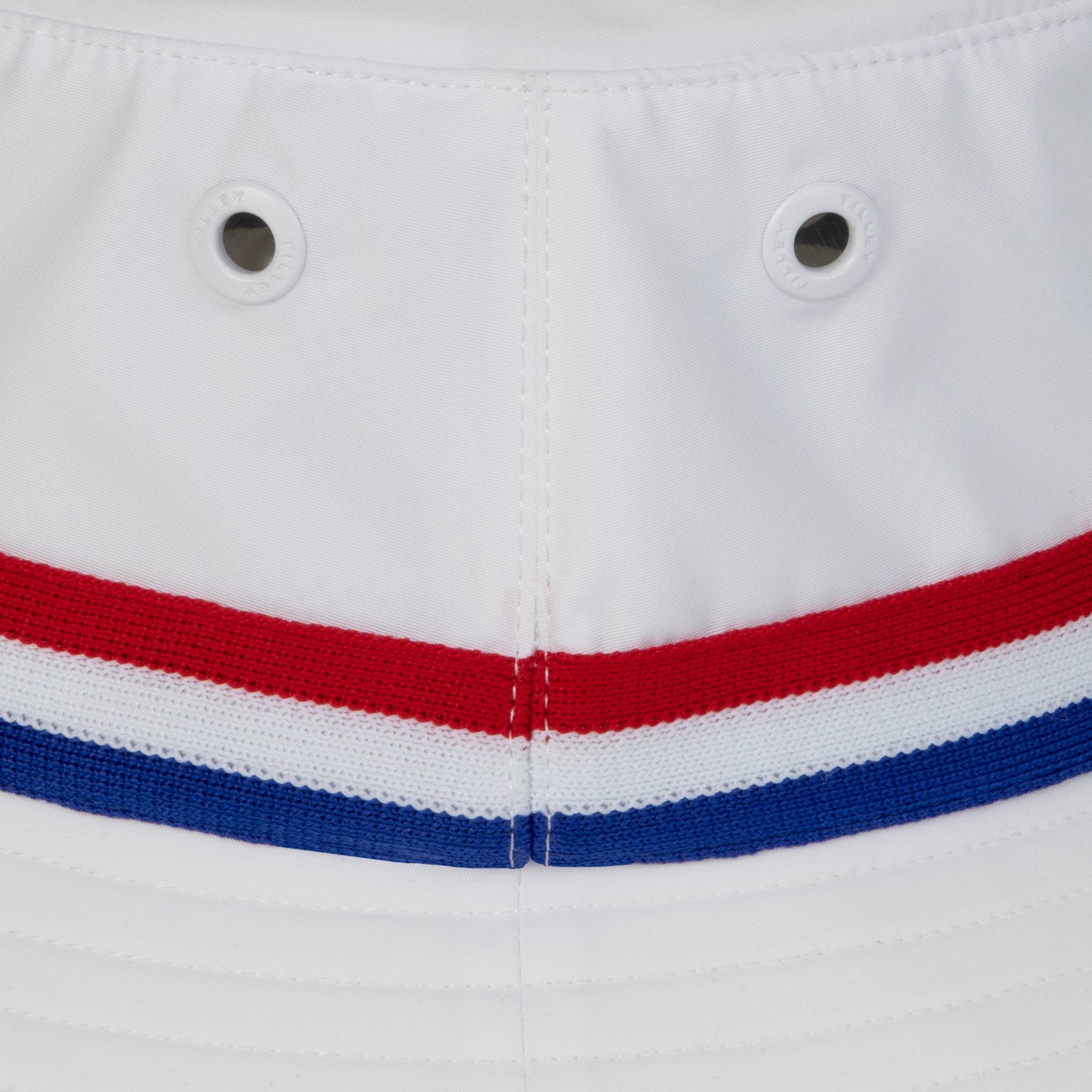 Ribbon Bucket - White/ Red Stripe