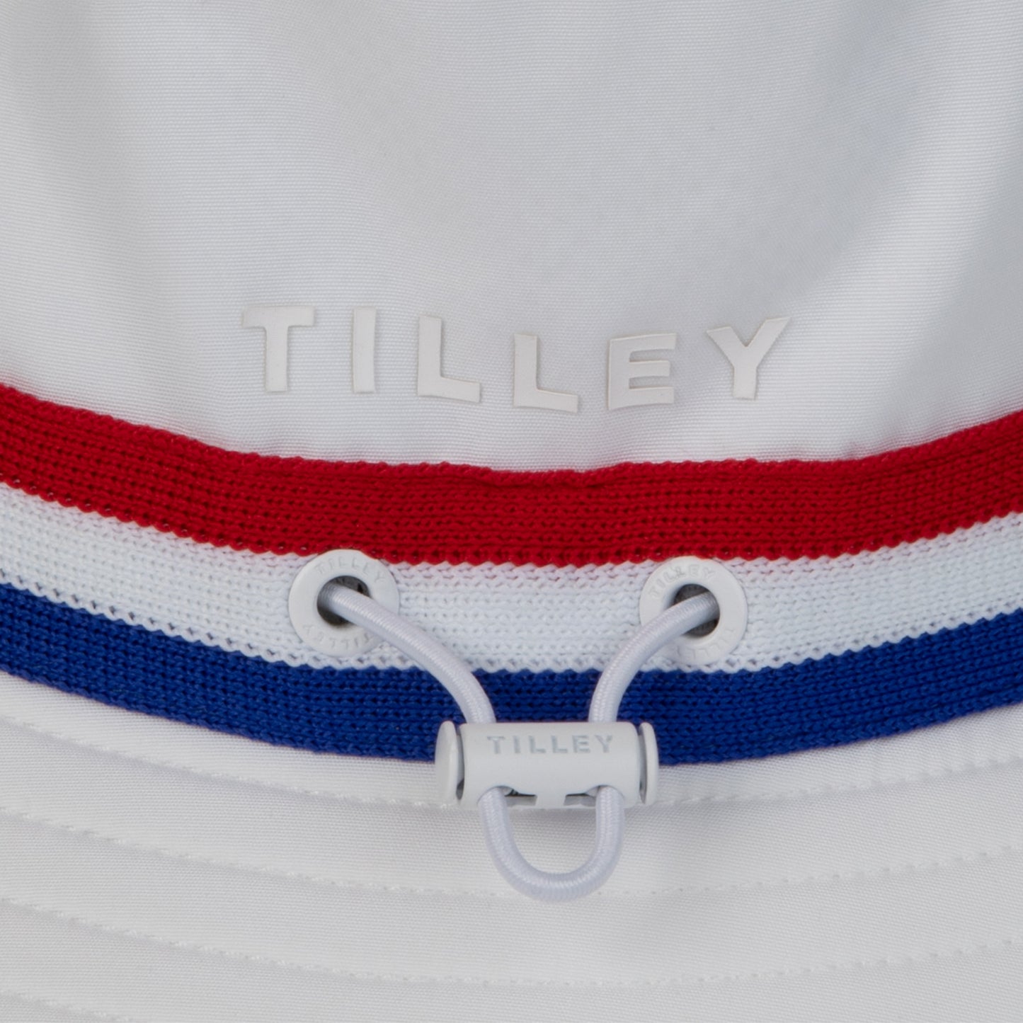 Ribbon Bucket - White/ Red Stripe