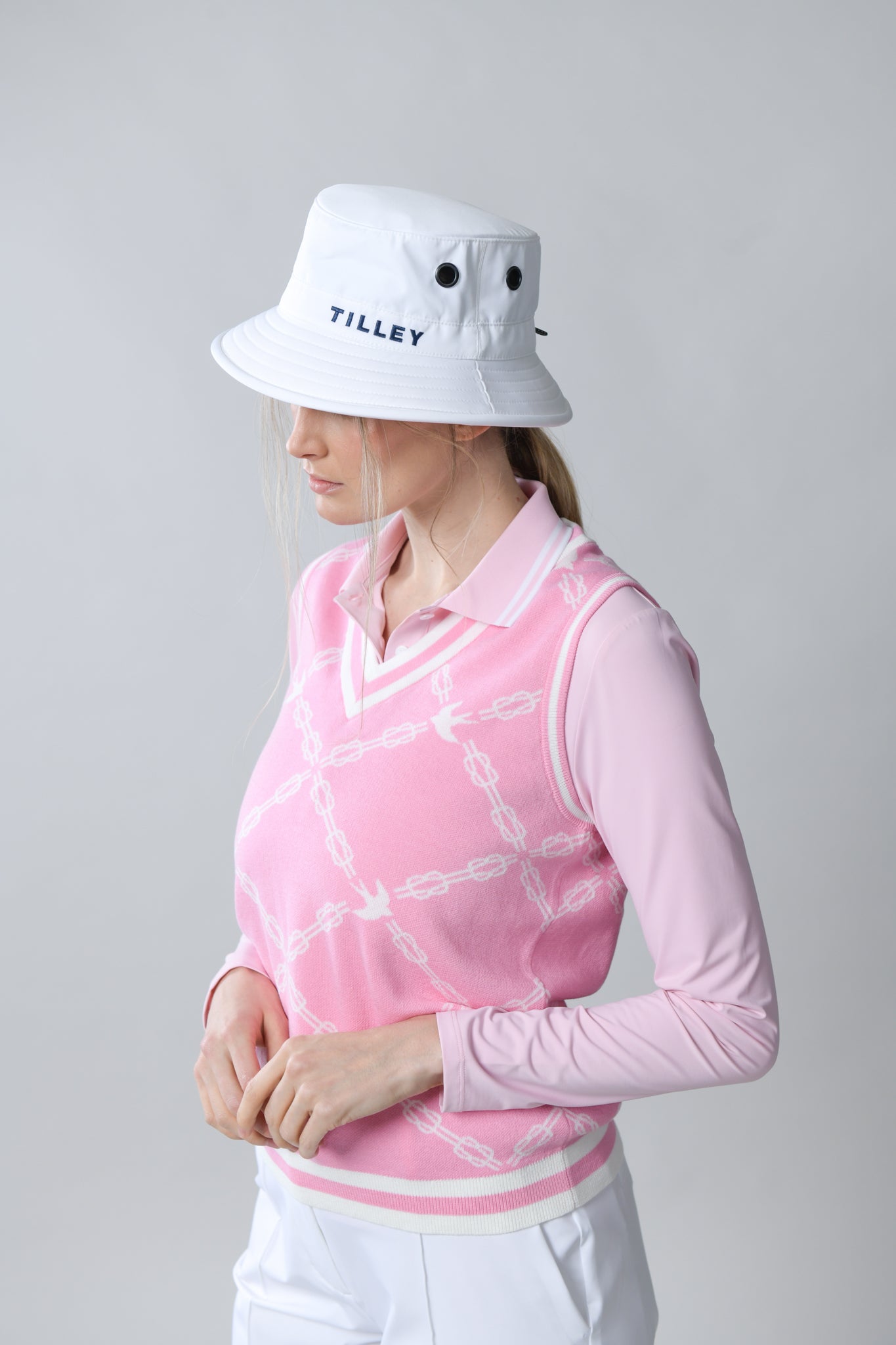 Birdie Jacquard Vest - Pink