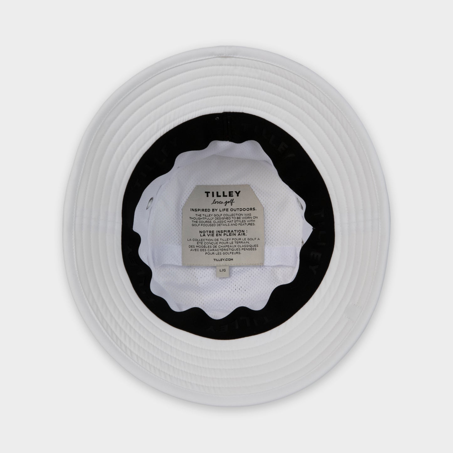 Ribbon Bucket - White/ Red Stripe