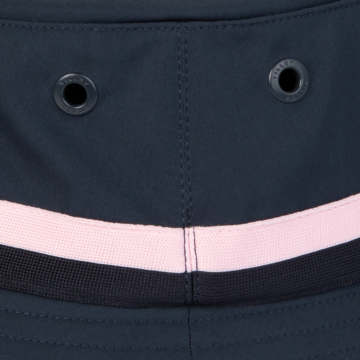 Ribbon Bucket - Navy/Pink Stripe