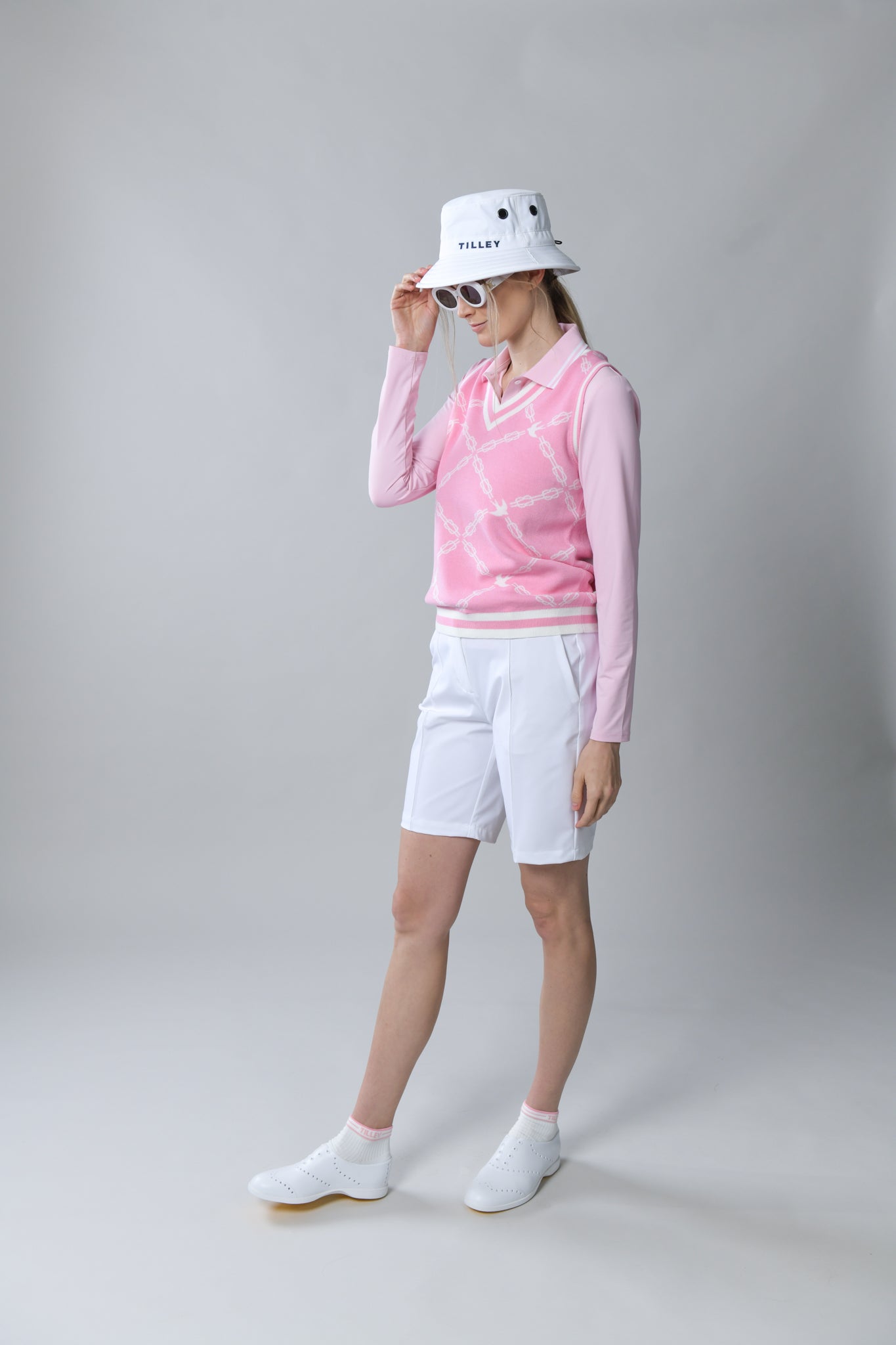 Birdie Jacquard Vest - Pink