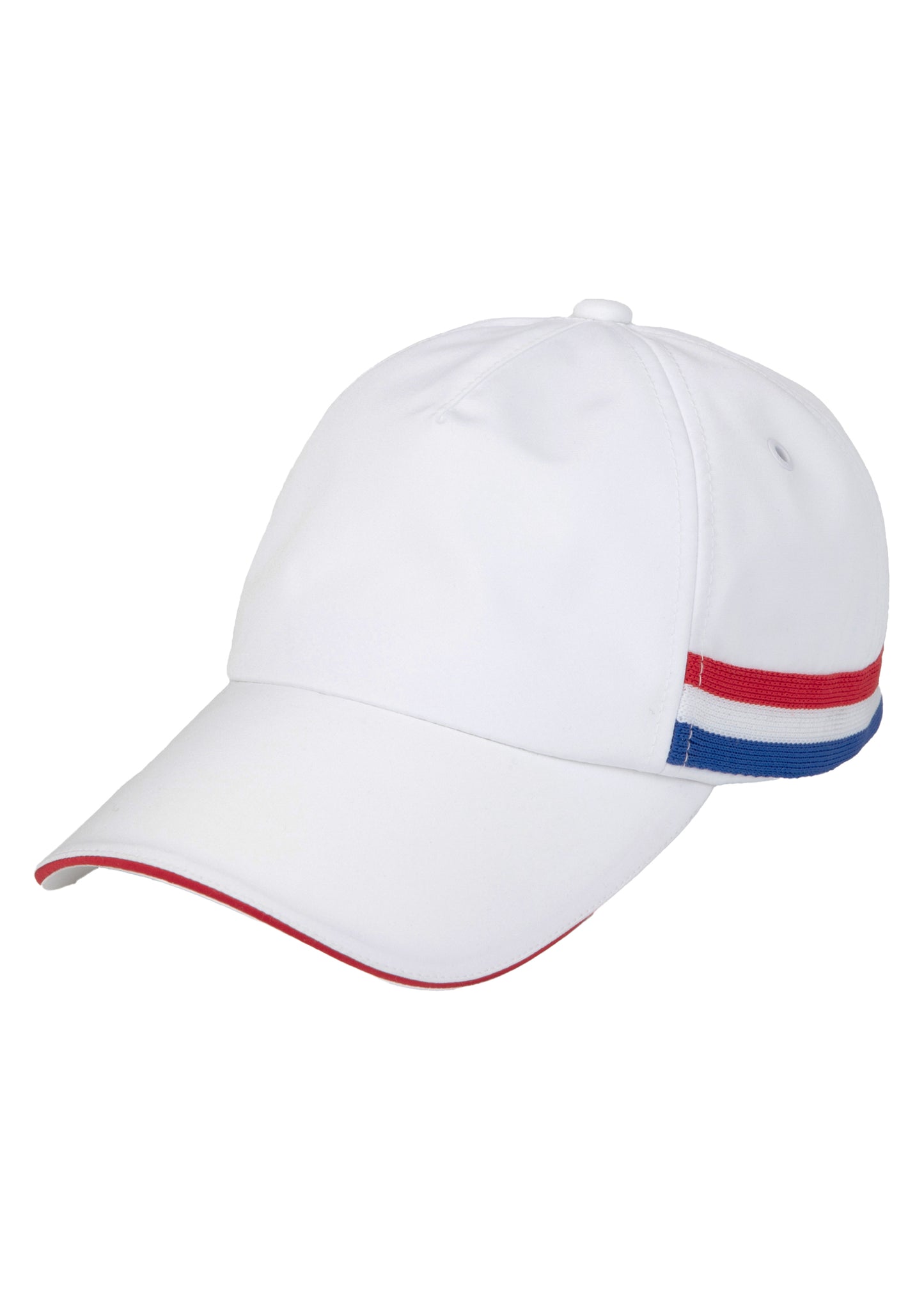 Ribbon Cap - White/Red Stripe