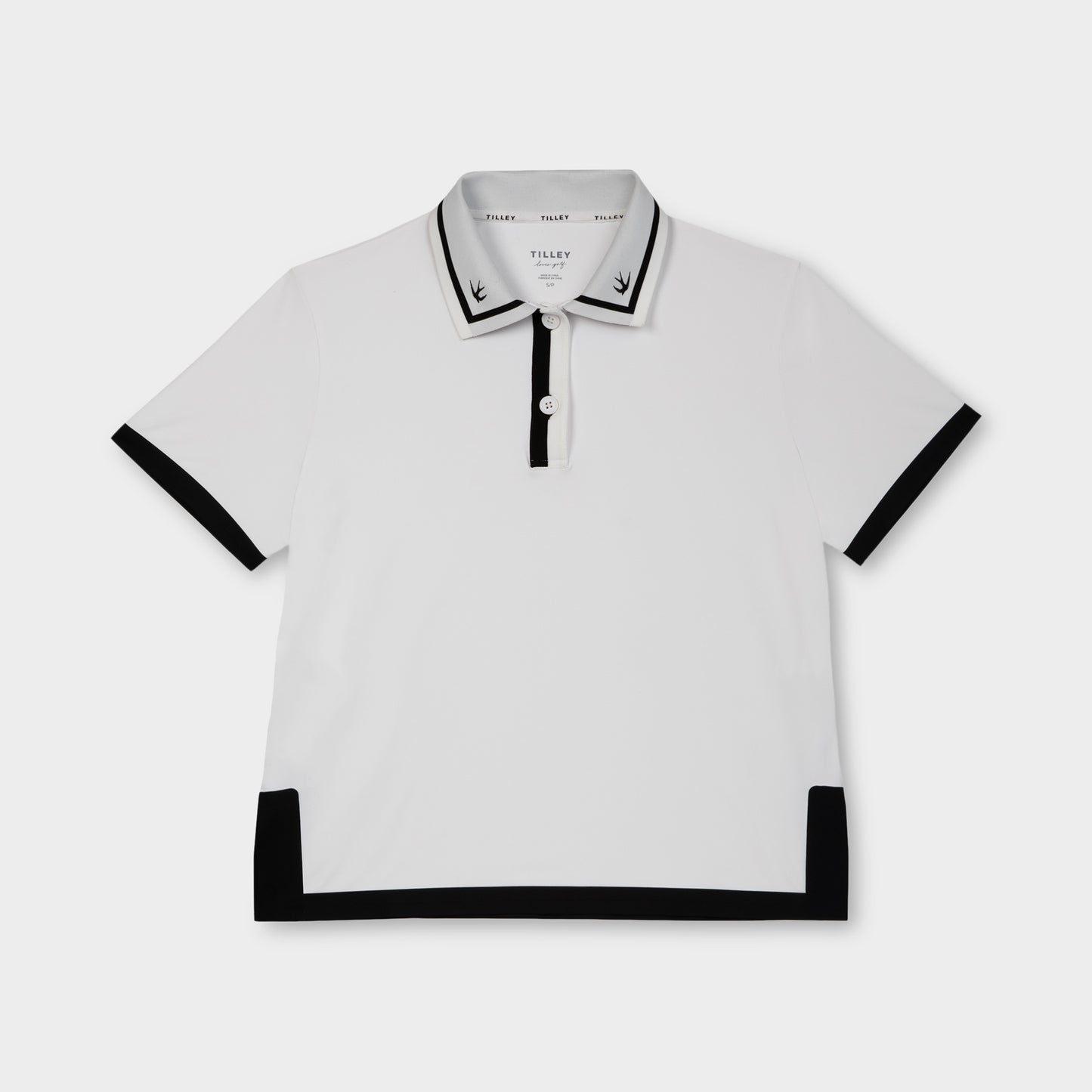 Boxy Polo - White/Black