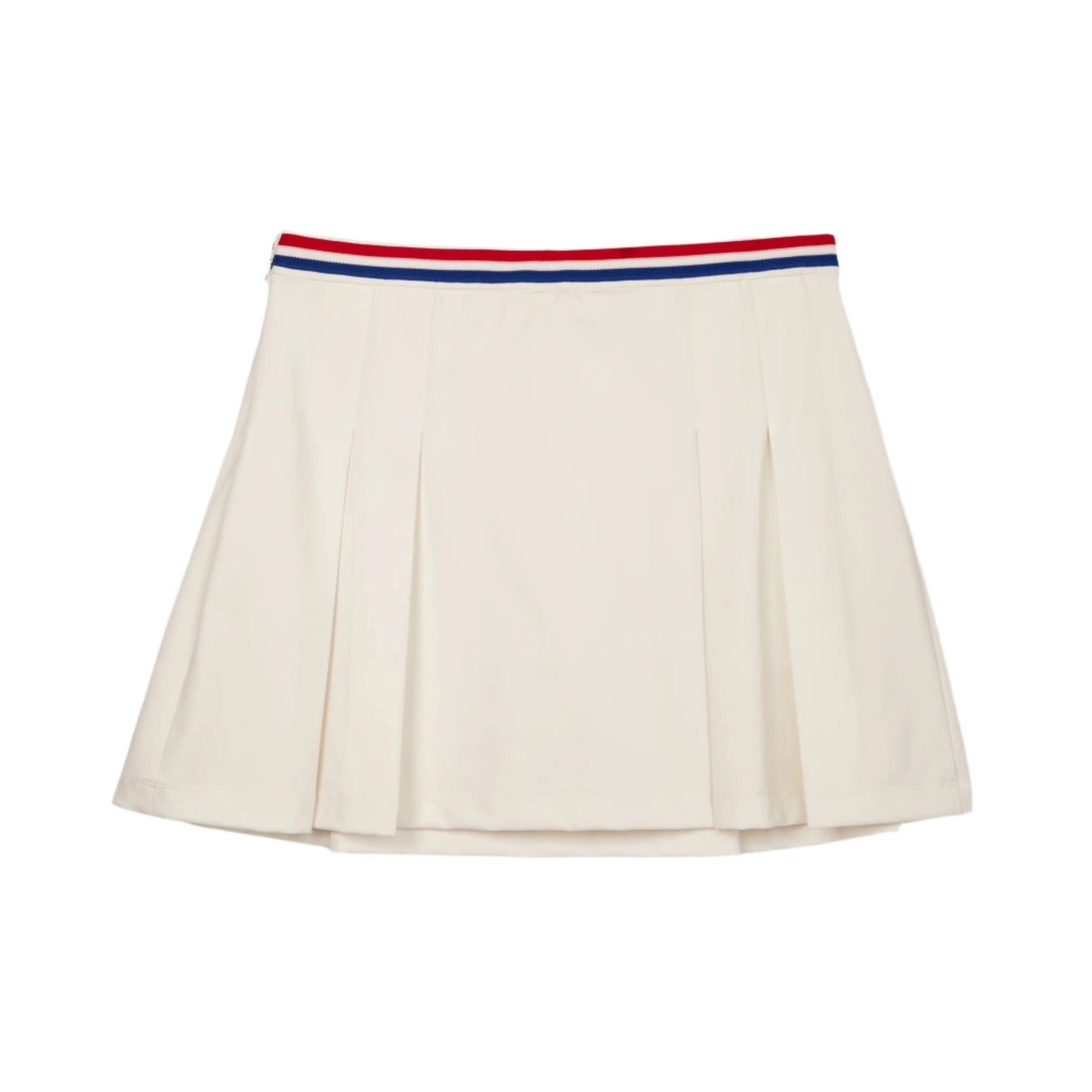 Pleated Performance Skirt - White/Red