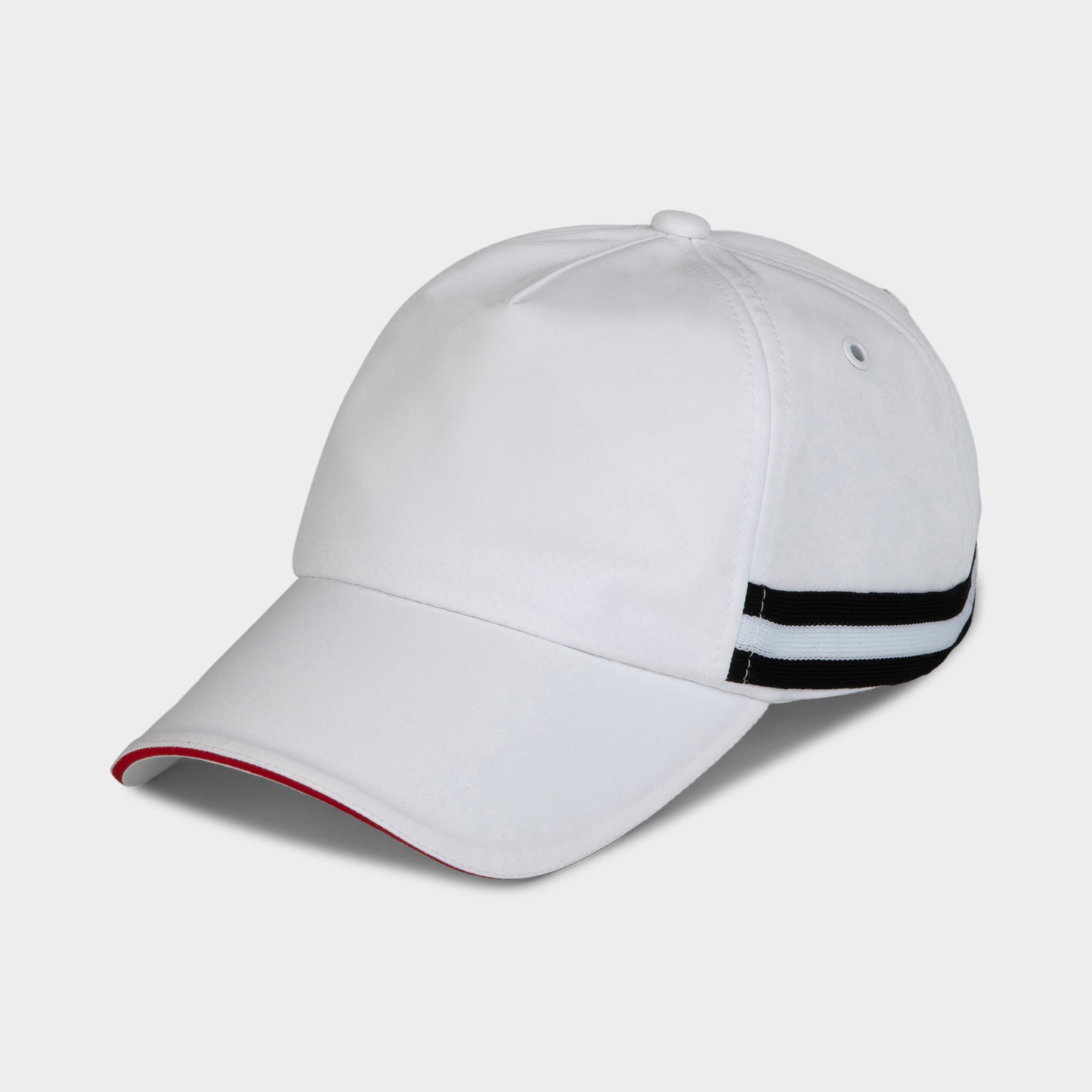 Ribbon Cap - White/Black Stripe