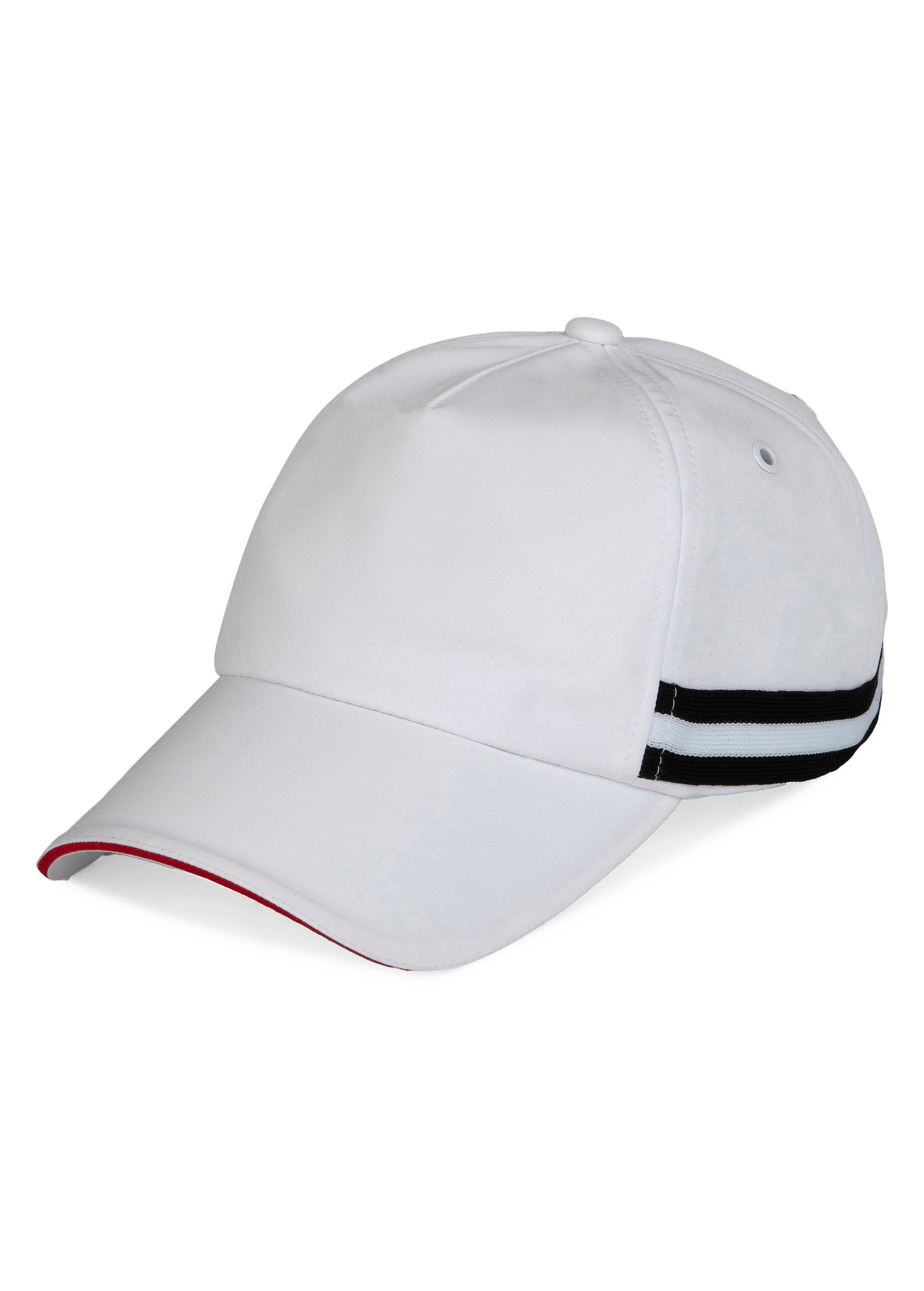 Ribbon Cap - White/Black Stripe