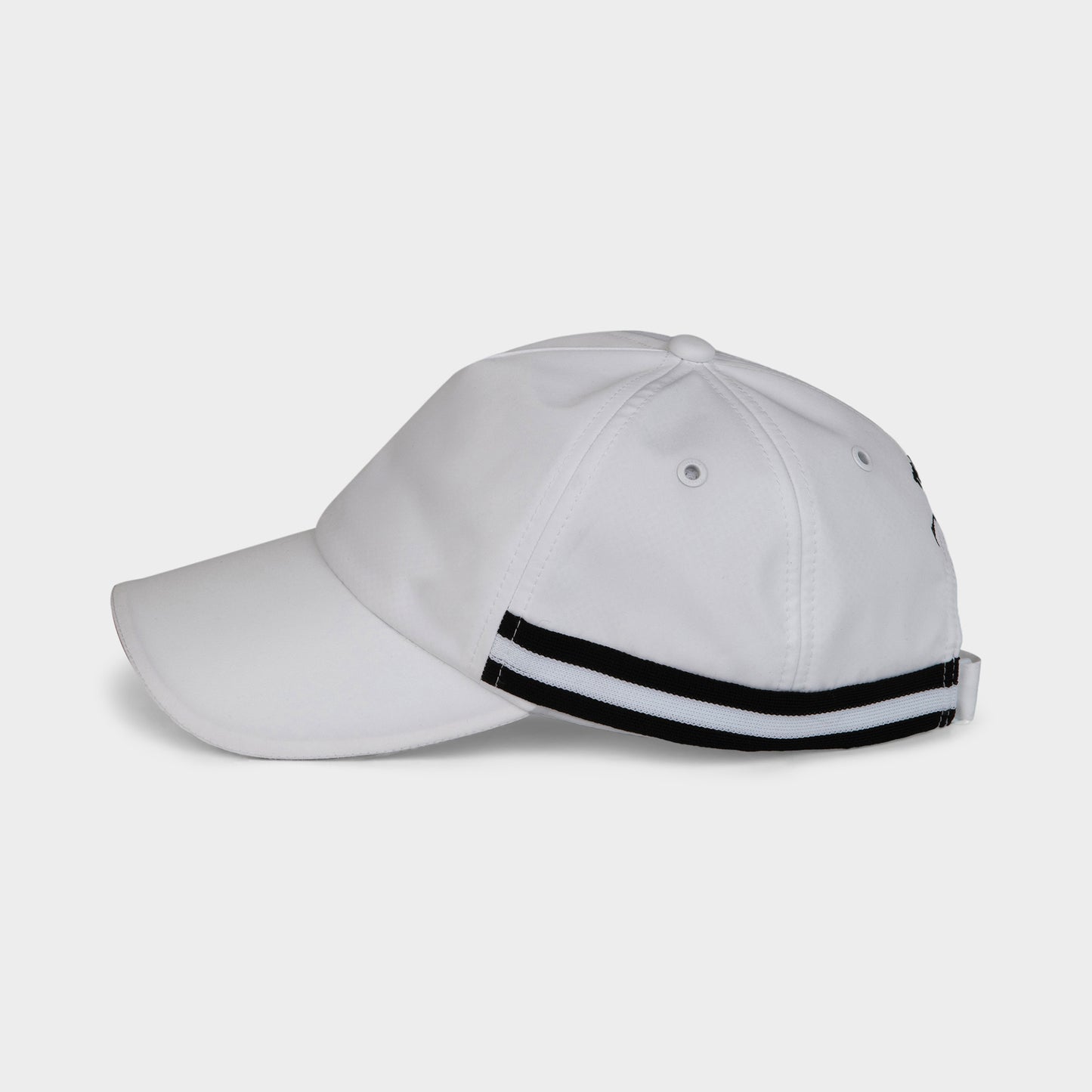 Ribbon Cap - White/Black Stripe