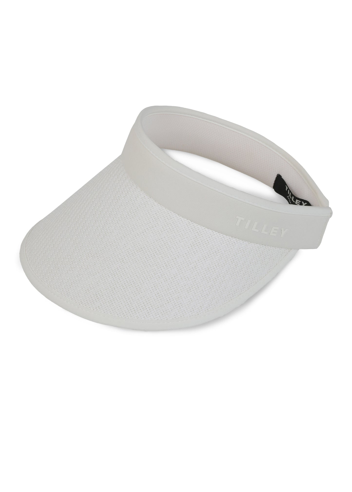Wide Brim Straw Visor - White