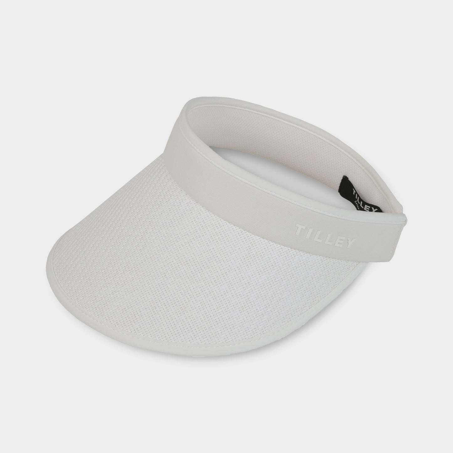 Wide Brim Straw Visor - White
