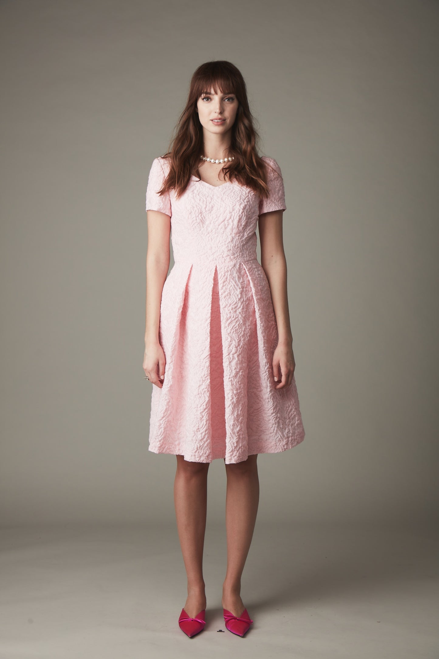 Marissa Short Sleeve Dress - Black Pink Tartan