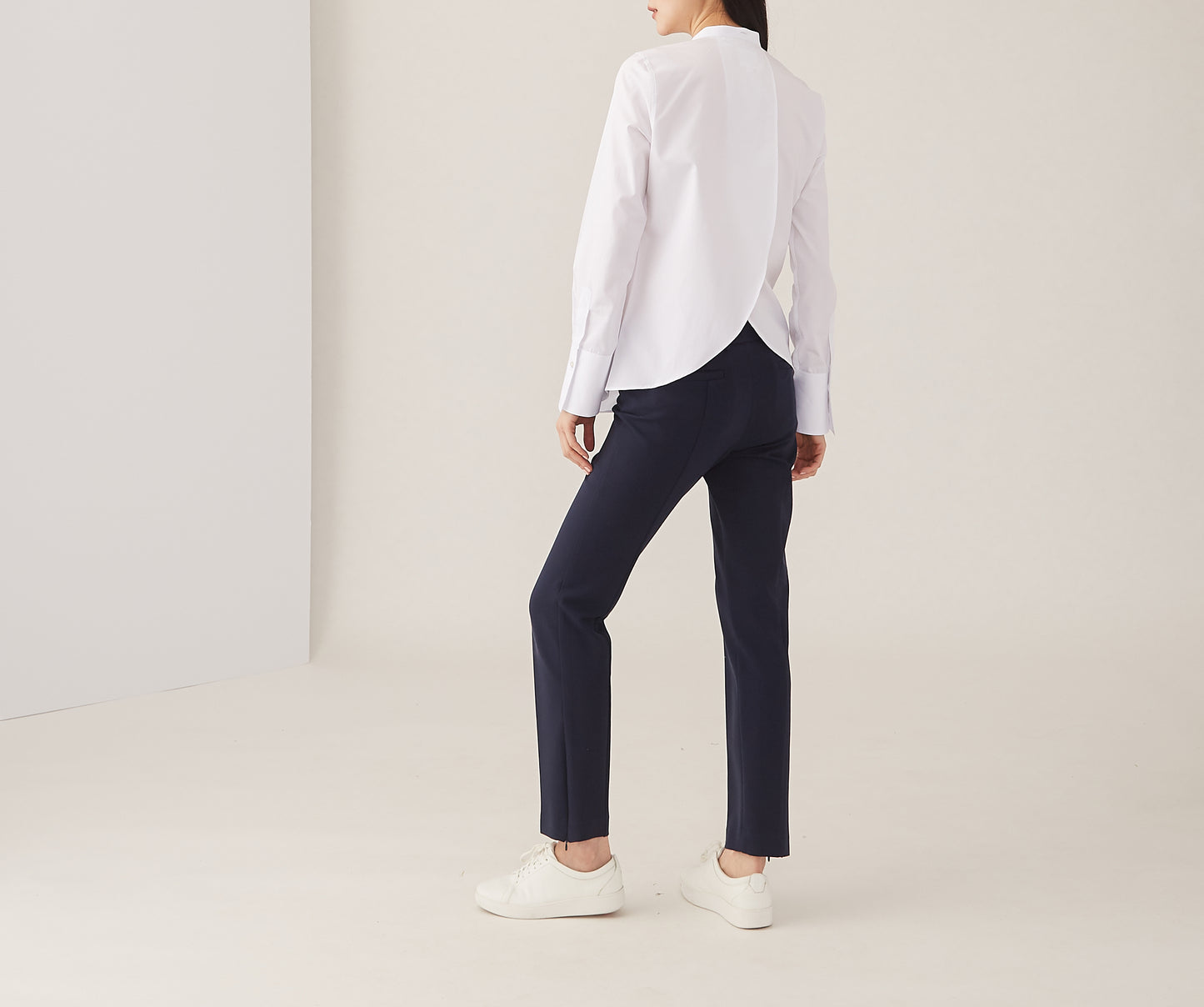 Ankle Zip Pant - Navy Pink Tartan