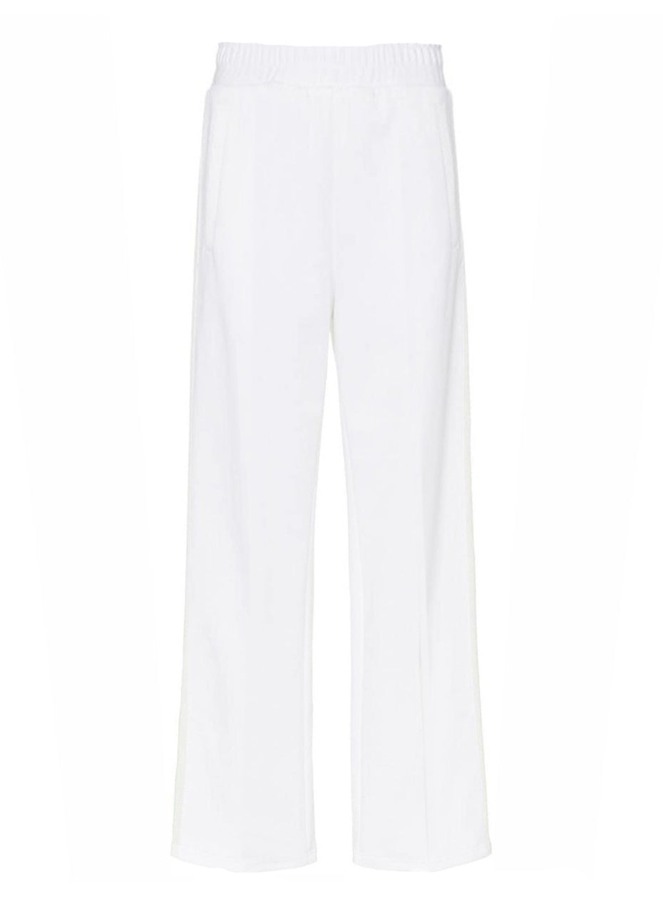 Wide Leg Sleep Track Pant - White Pink Tartan