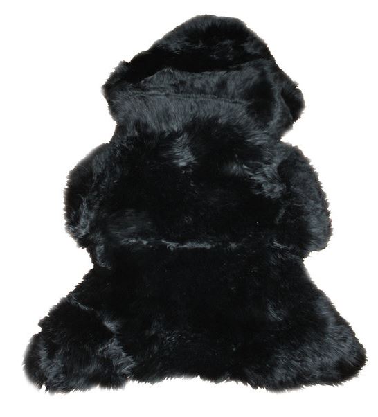 Sheepskin Throw - Black Pink Tartan