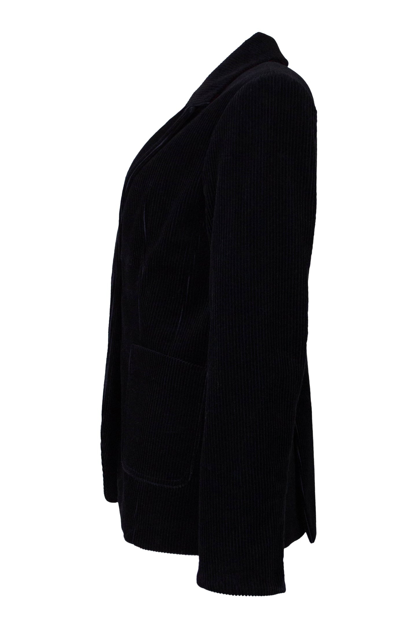 Corduroy Wide Wale Blazer - Black Pink Tartan