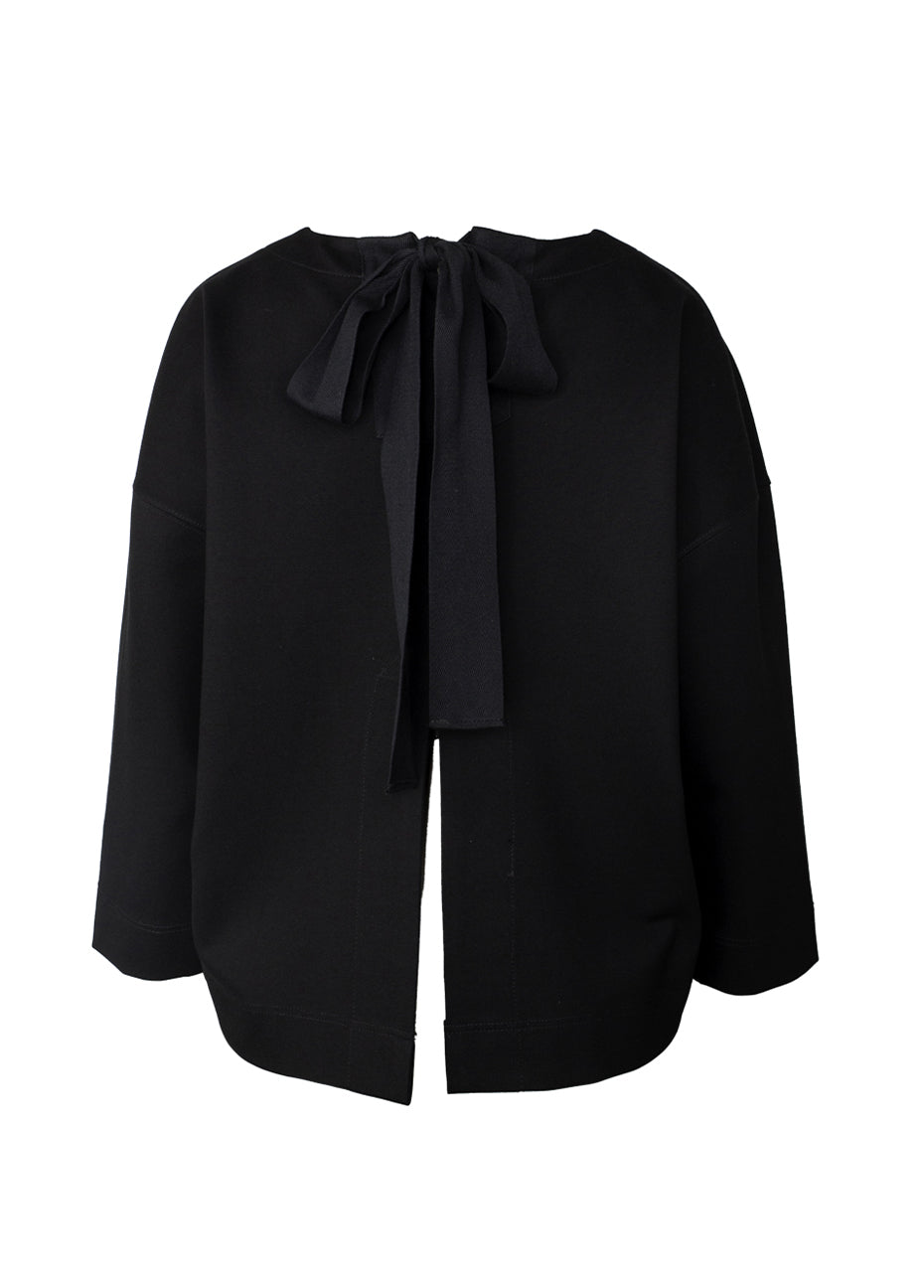 Designer Ponte Pullover - Black Pink Tartan