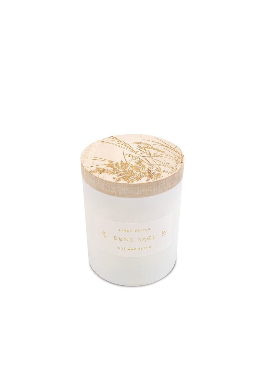 Candle, Print Block - Dune Sage Pink Tartan