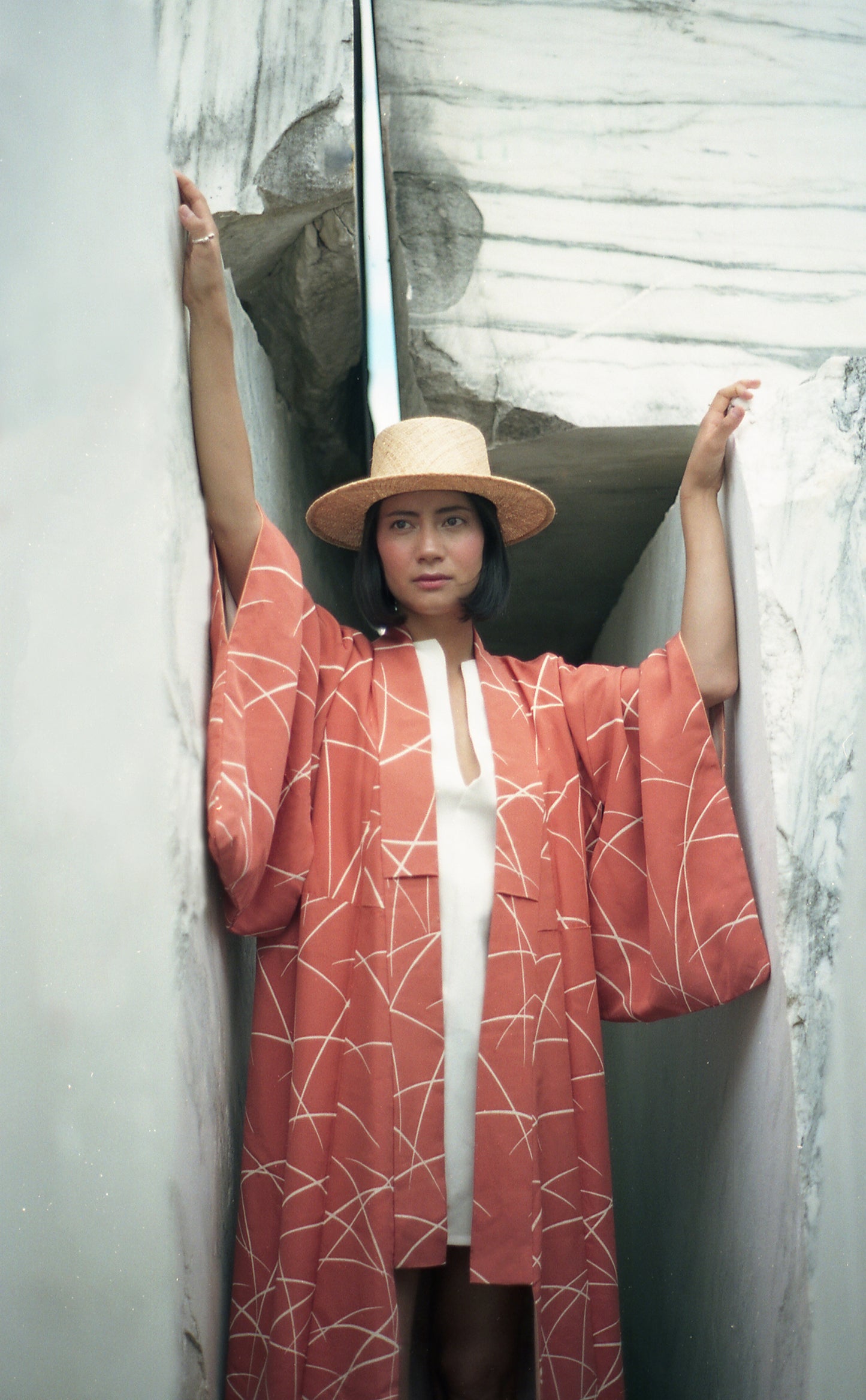 HH Calcarine Straw Boaters Hat Pink Tartan