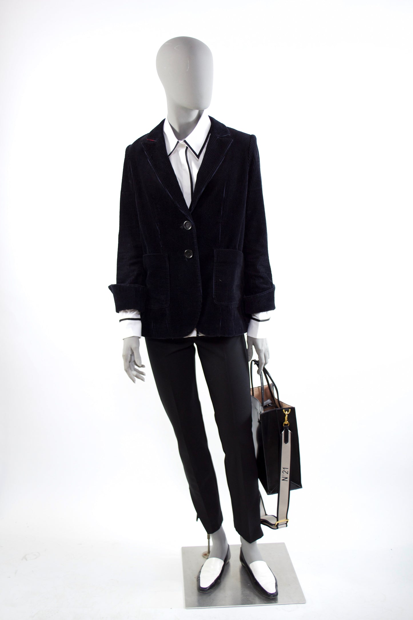 Tapered Wool Pant - Black Pink Tartan