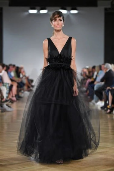 Natalie Tulle Dress - Black Pink Tartan