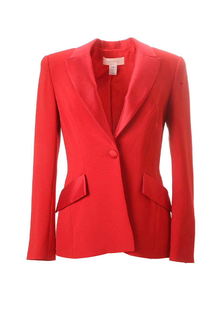 Lou Lou Tuxedo Jacket - Red Pink Tartan