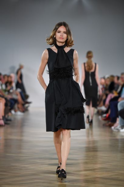 Taffeta V-Neck Cocktail Dress - Black Pink Tartan