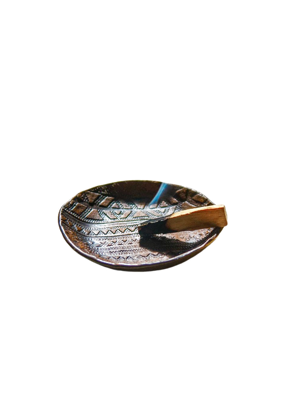 Palo Santo Burning Offering Dish Pink Tartan