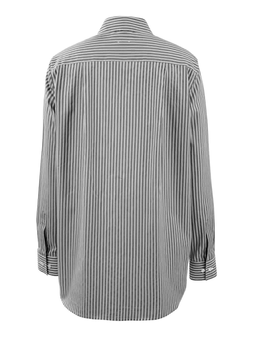 Herringbone Stripe Shirt - Grey Pink Tartan