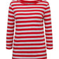 3/4 Sleeve Striped T-shirt - Red/White Pink Tartan