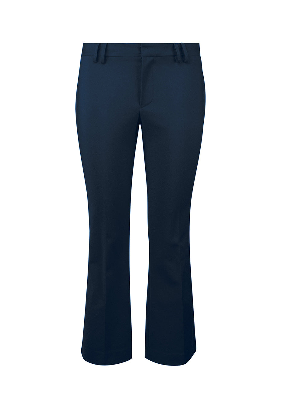 Stretch Flare Pant - Navy Pink Tartan