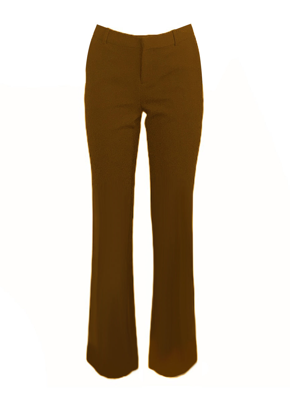 Stretch Straight Leg Pant - Chestnut Pink Tartan