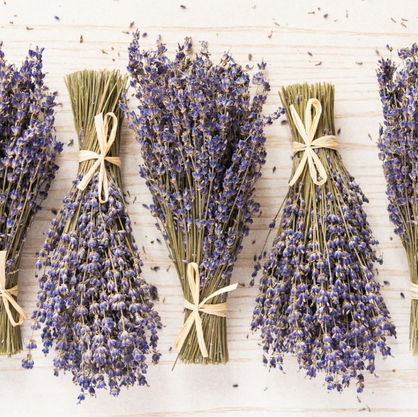 Lavender Dried Bouquet Pink Tartan