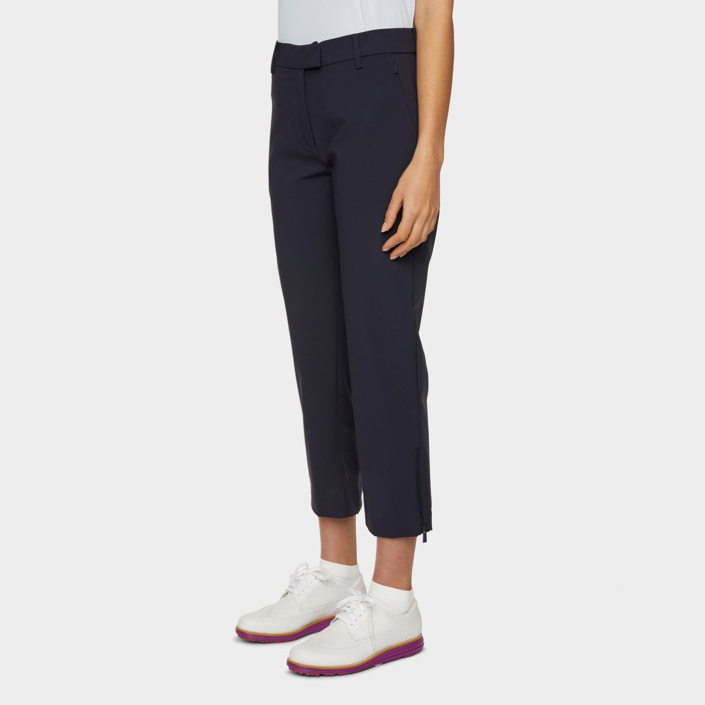 Golf Tech Crop Pant - Navy Pink Tartan