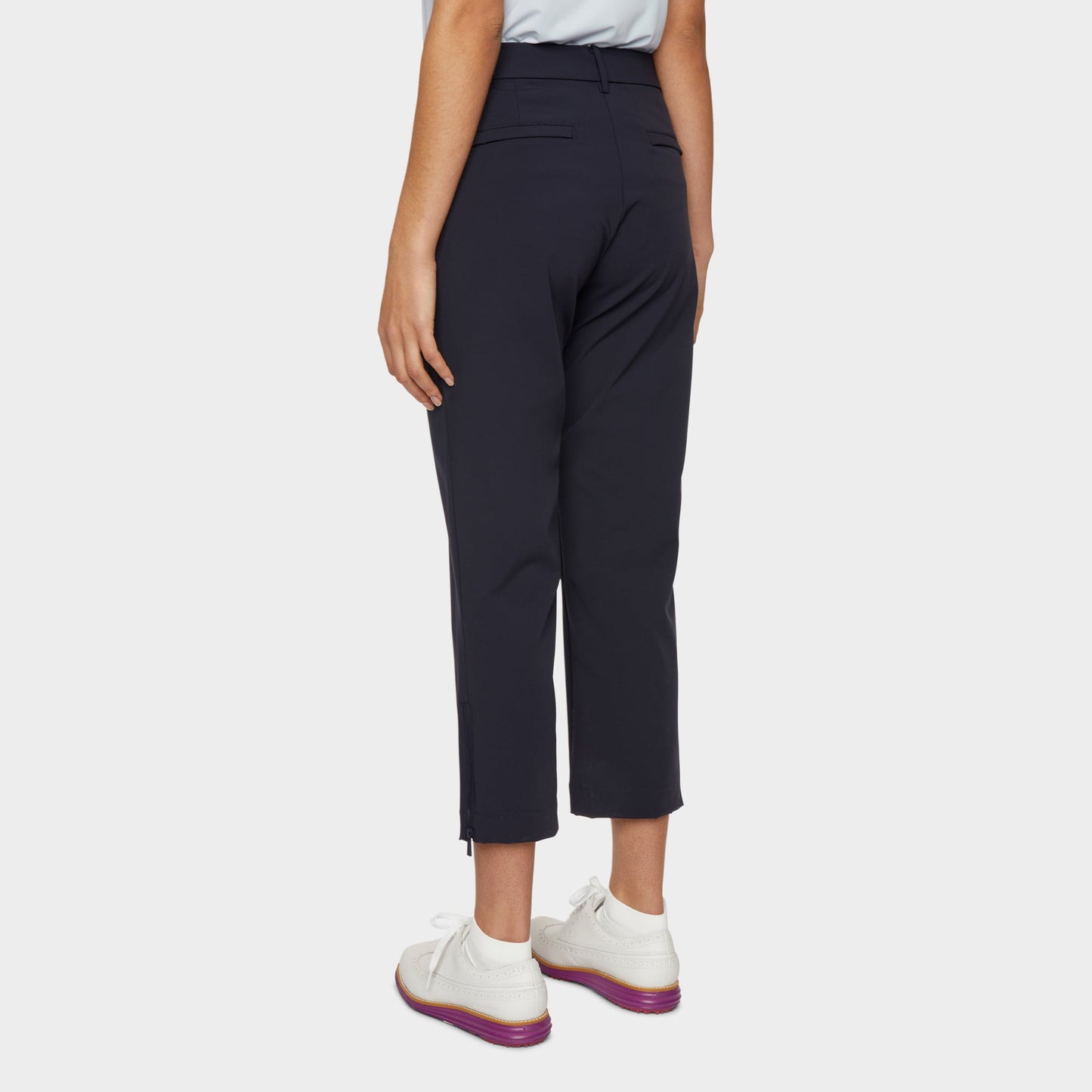 Golf Tech Crop Pant - Navy Pink Tartan