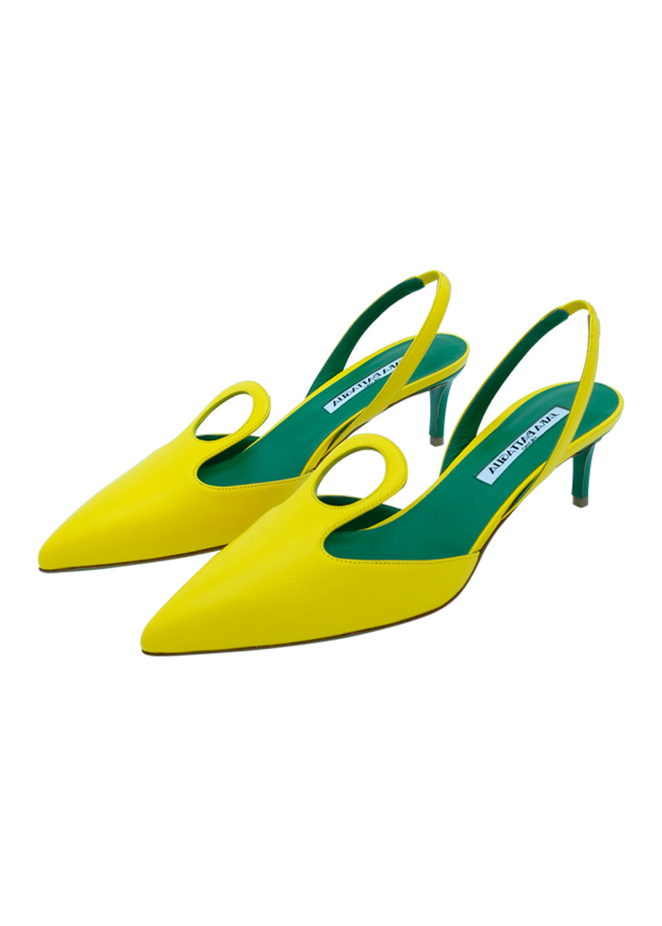 Kitten heel yellow on sale shoes