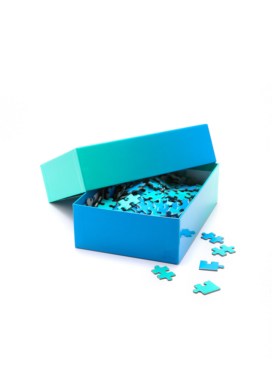 Gradient Puzzle - Blue/Green Pink Tartan