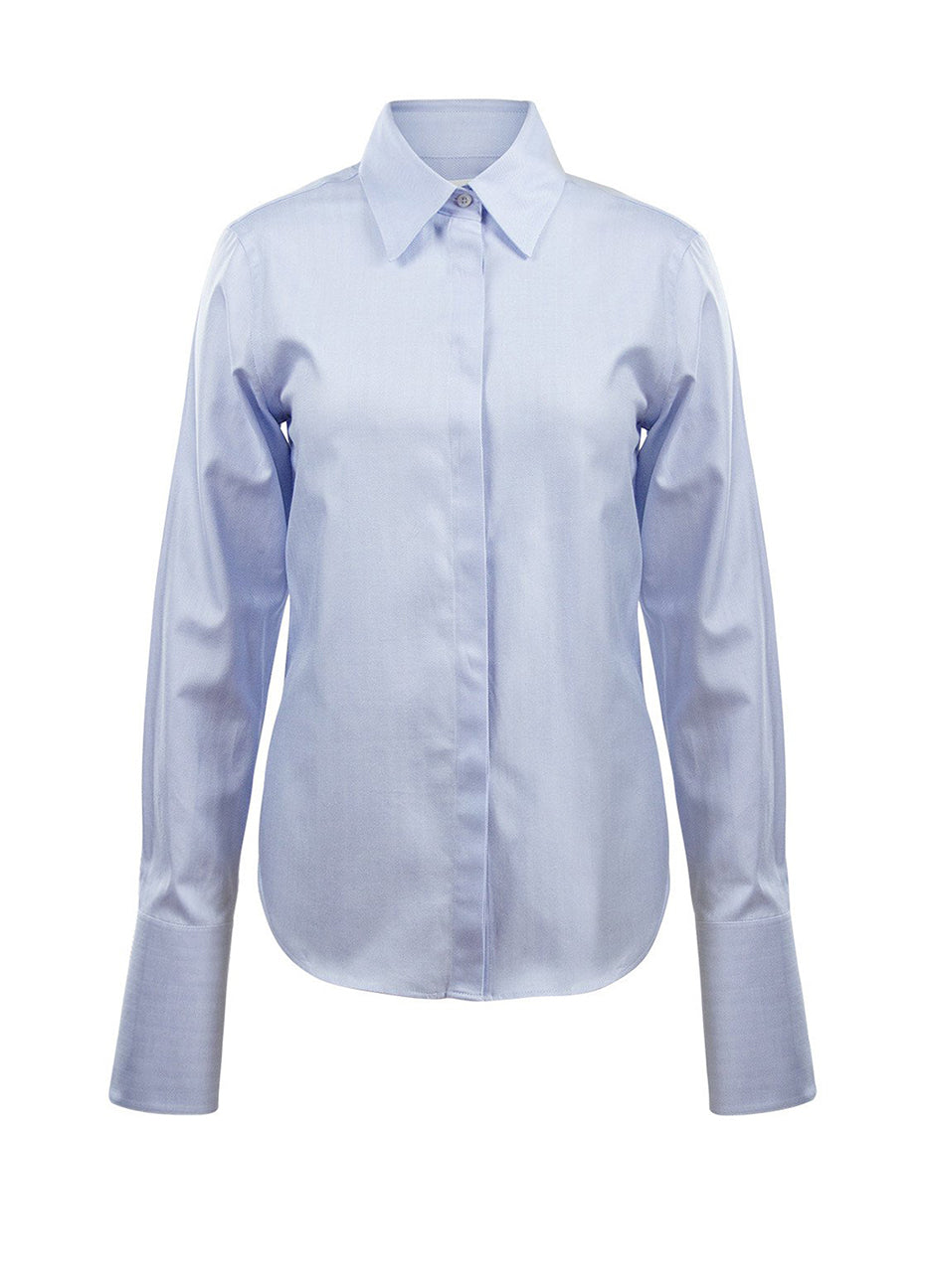 Newport Mini Twill Shirt - Blue Pink Tartan