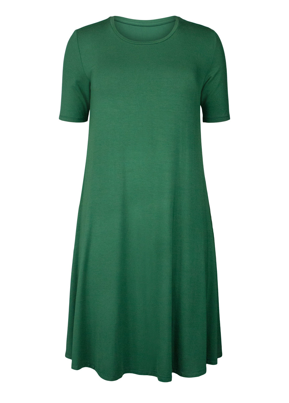 T-Shirt Dress - Green Pink Tartan