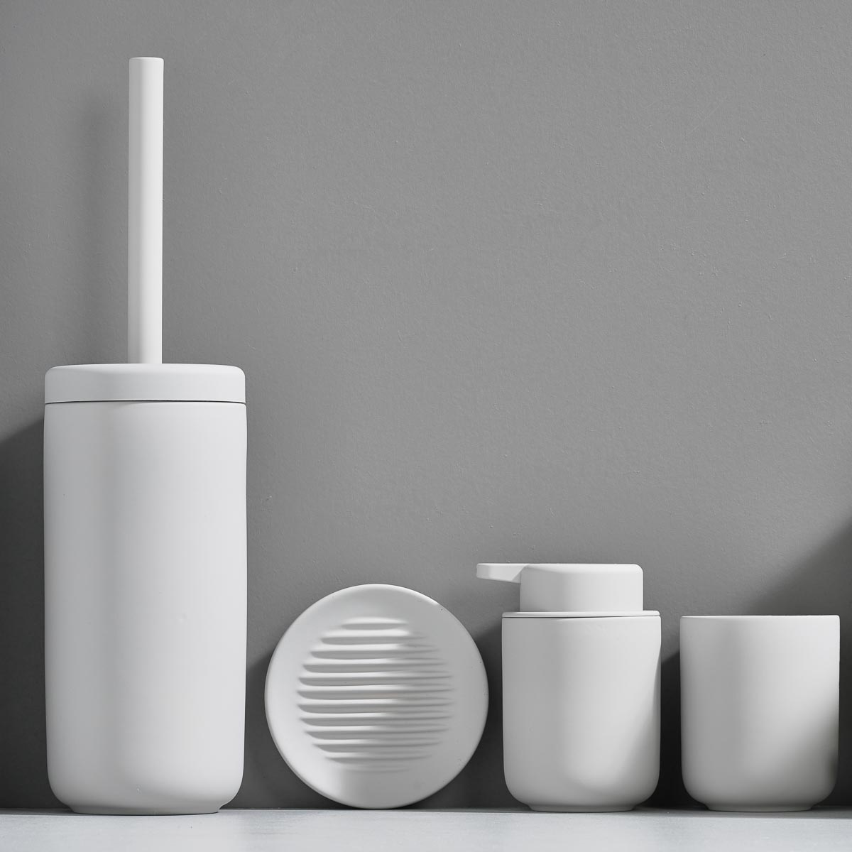 Toilet Brush - White Pink Tartan