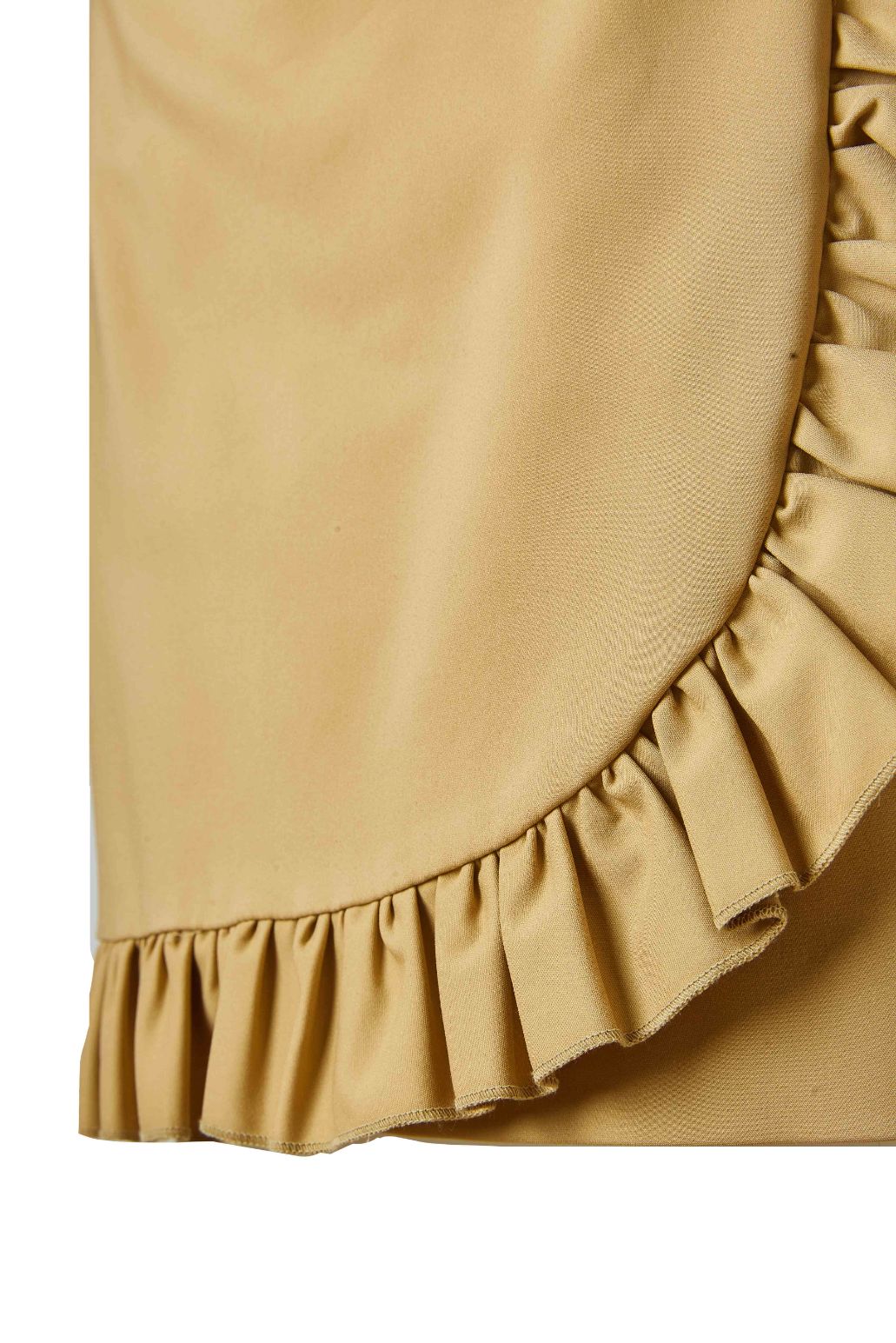 Ruffle Front Skirt - Tan Pink Tartan