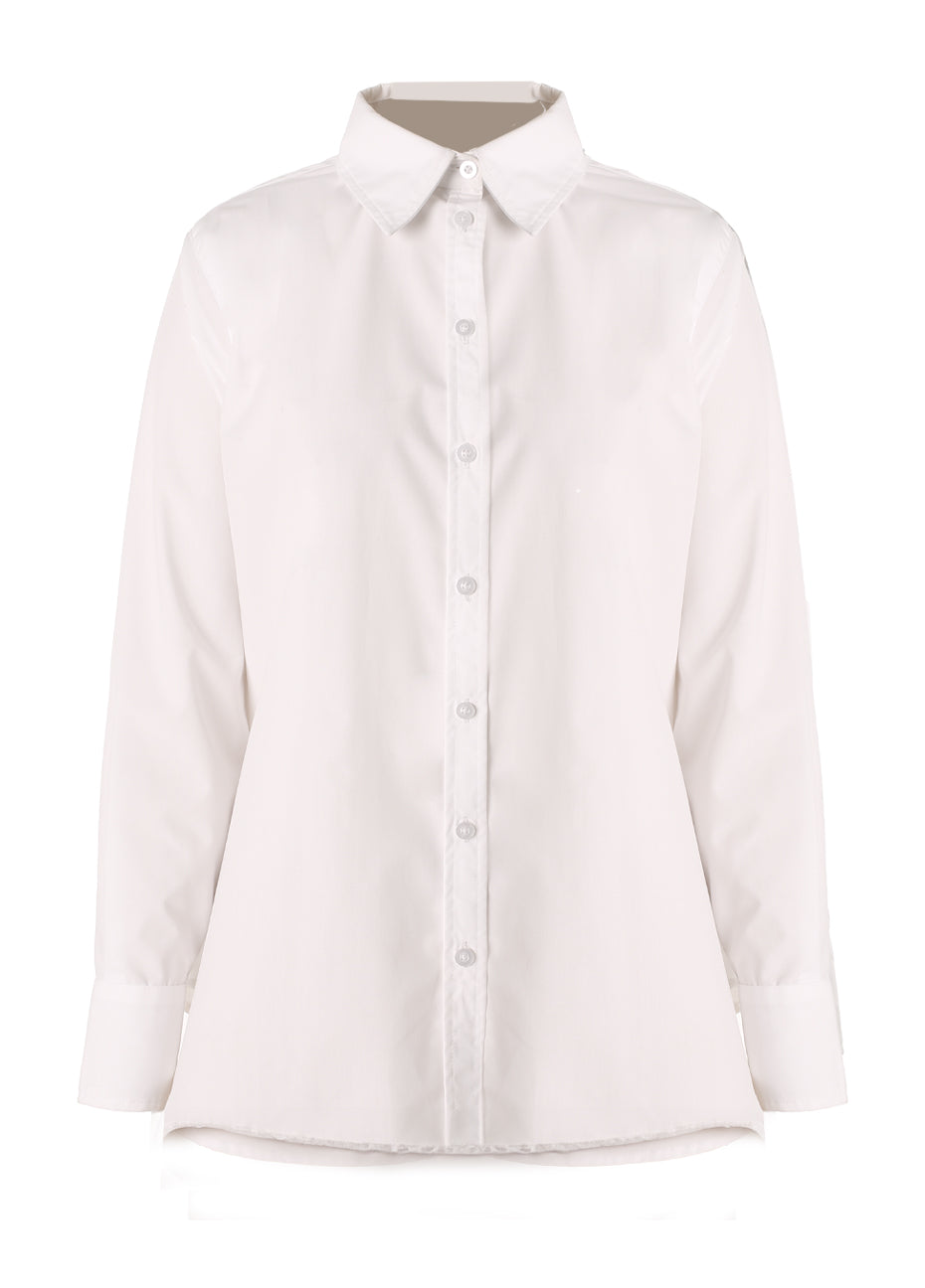 Relaxed Button Down Shirt - White