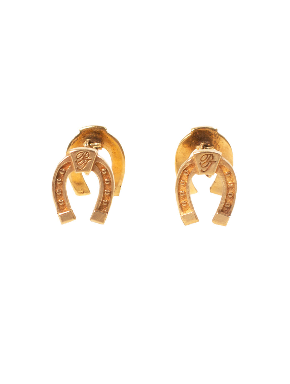 Horseshoe Cufflinks - 14k Gold