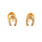 Horseshoe Cufflinks - 14k Gold with Diamonds