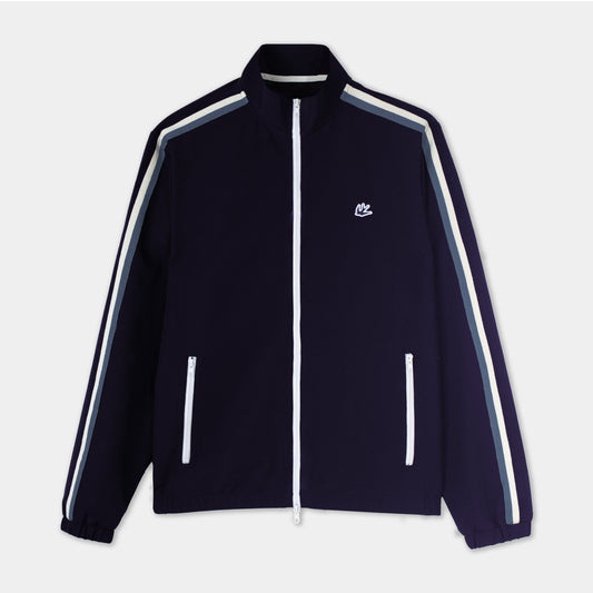 Ribbon Track Jacket - Navy/White