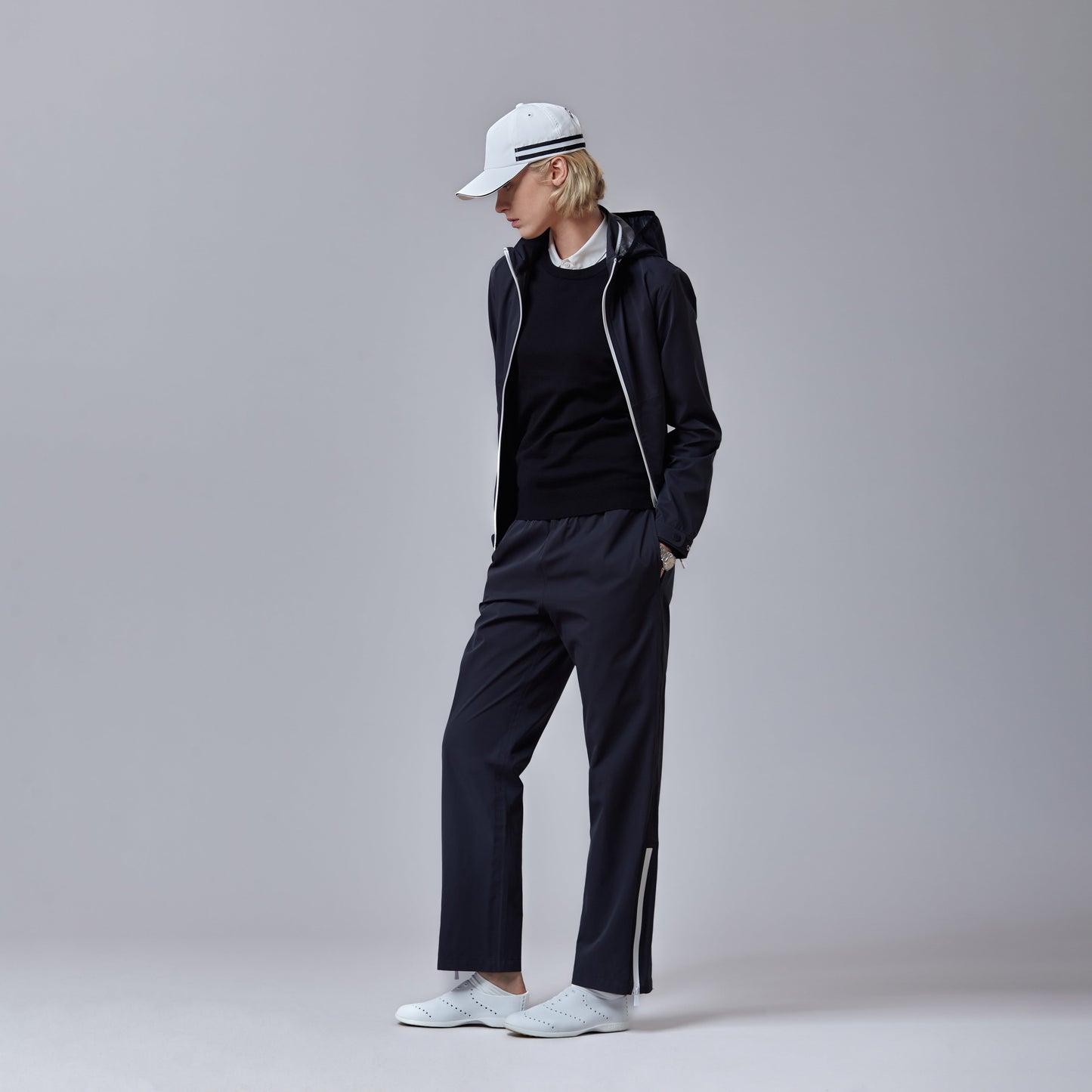 Full Zip Rain Jacket - Navy