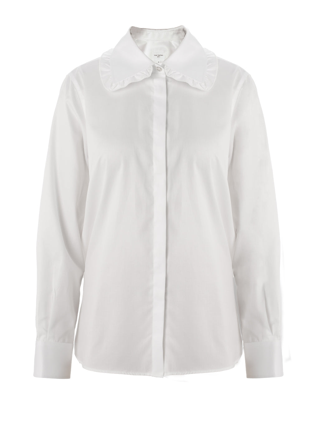 Ruffle Collar Shirt - White