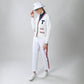 Contrast Bar Stripe Cardigan - White
